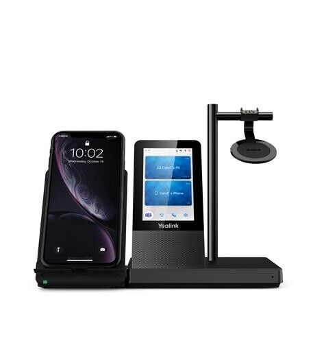 Yealink 1308003 WH66 Dual Teams Wireless DECT Headset w Base & Charger