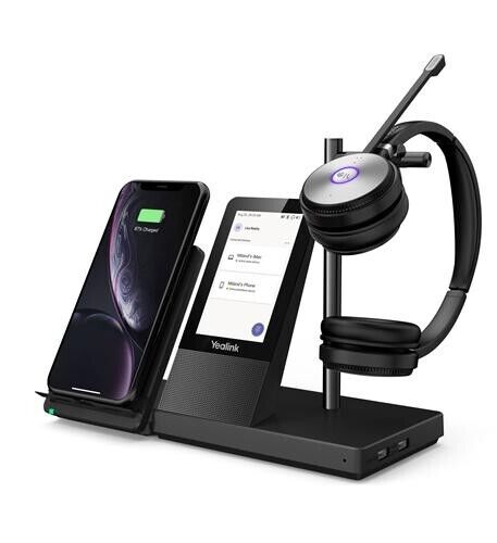 Yealink 1308003 WH66 Dual Teams Wireless DECT Headset w Base & Charger