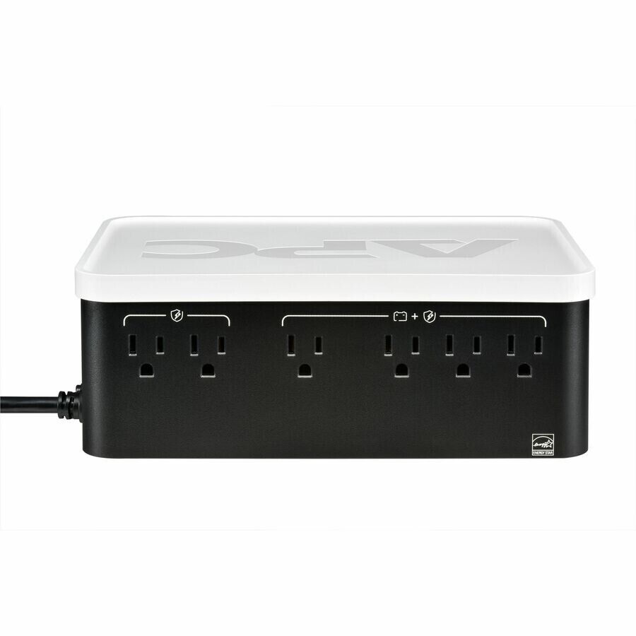 APC BE500G3 Back UPS Wall 6x NEMA 5-15R Outlets 500VA 300W 490J USB-C/A White