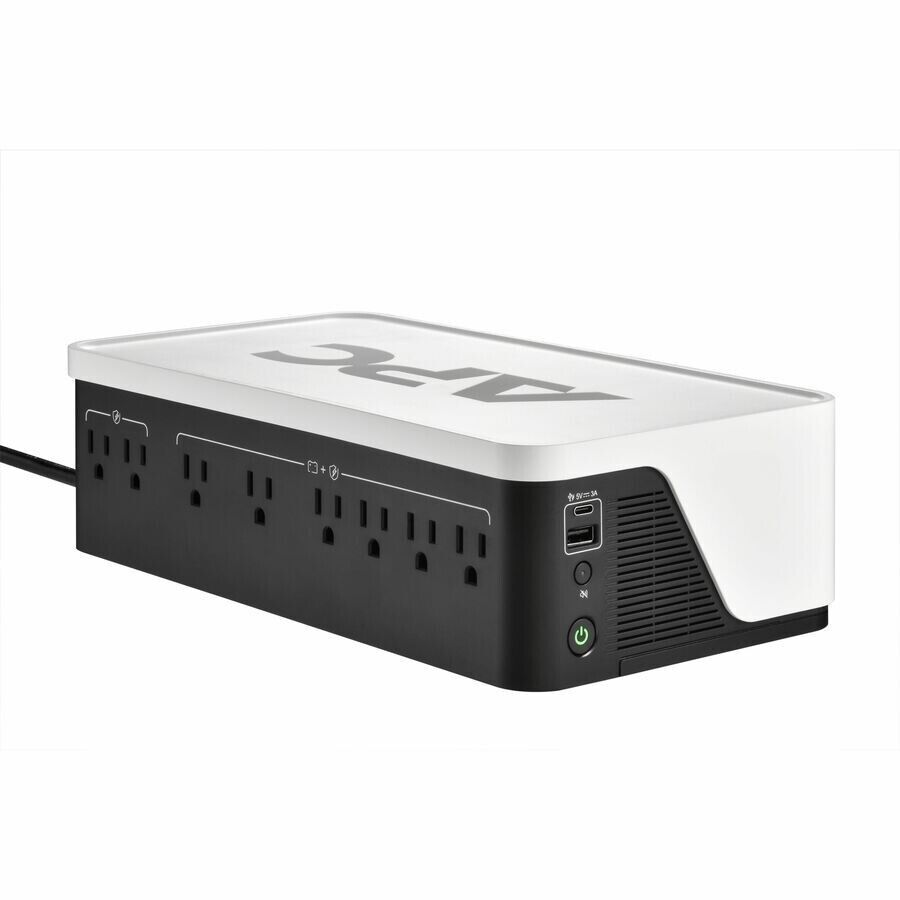 APC BE900G3 Back UPS Wall 8x NEMA 5-15R Outlets 900VA 540W 490J USB-C/A White