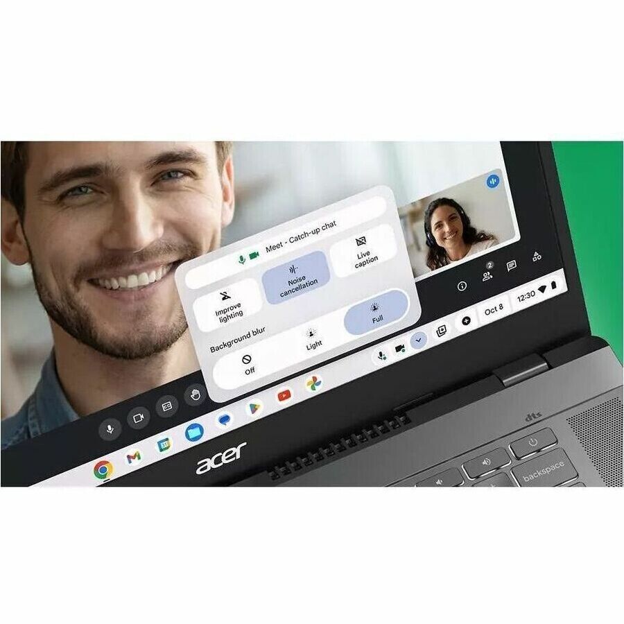 Acer NX.KRDAA.001 14" Chromebook Plus 514 Touch Ryzen 3 8GB 256GB CAM SPKR Iron