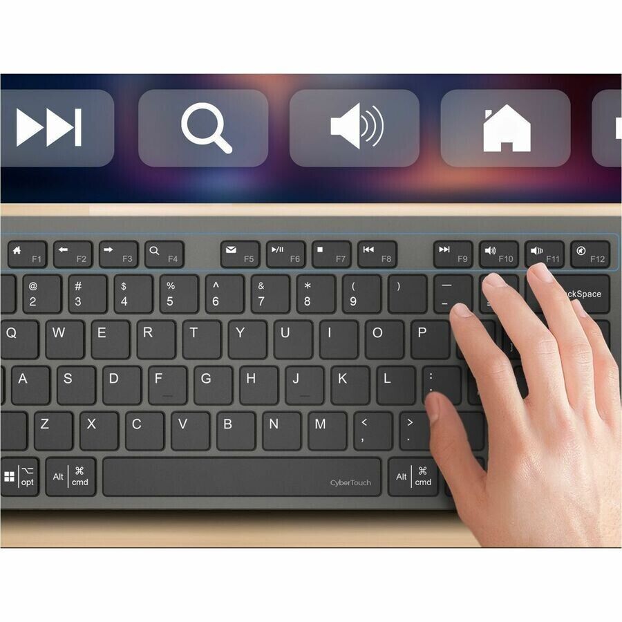 Adesso WKB-7300CB Wireless 112 Keys Easy Keyboard Mouse RF 1200dpi USB-C CoPilot