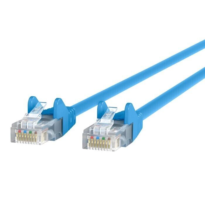 Belkin A3L980-12-BLU-S 12FT CAT6 Ethernet Patch Cable RJ45 Male Snagless Blue
