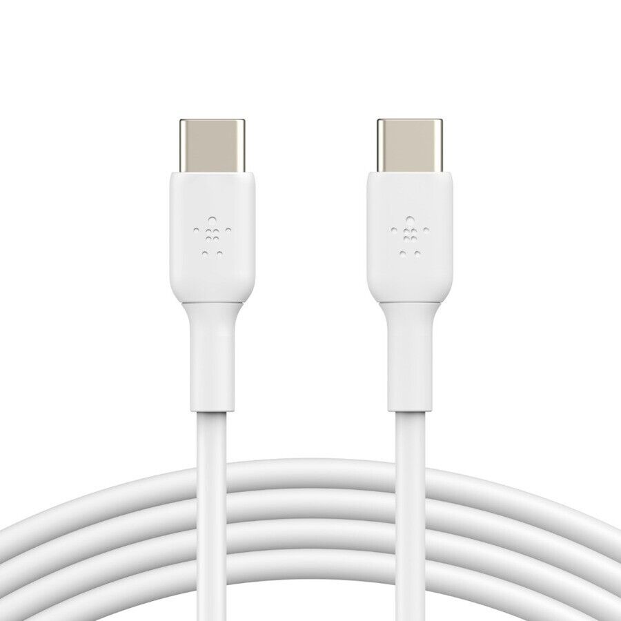 Belkin CAB003bt2MWH 6.6 Ft USB-C to USB-C Slim Cable for Power & Data Adatper Wh