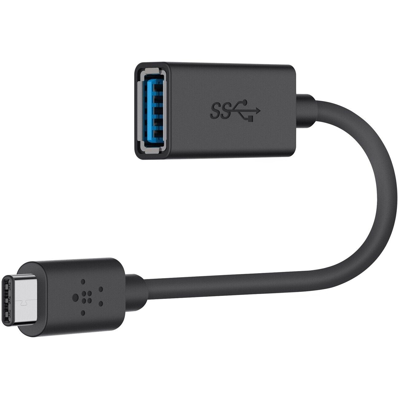 Belkin F2CU036btBLK 5 Inch USB-C to USB-A Data Slim Cable Portable Black