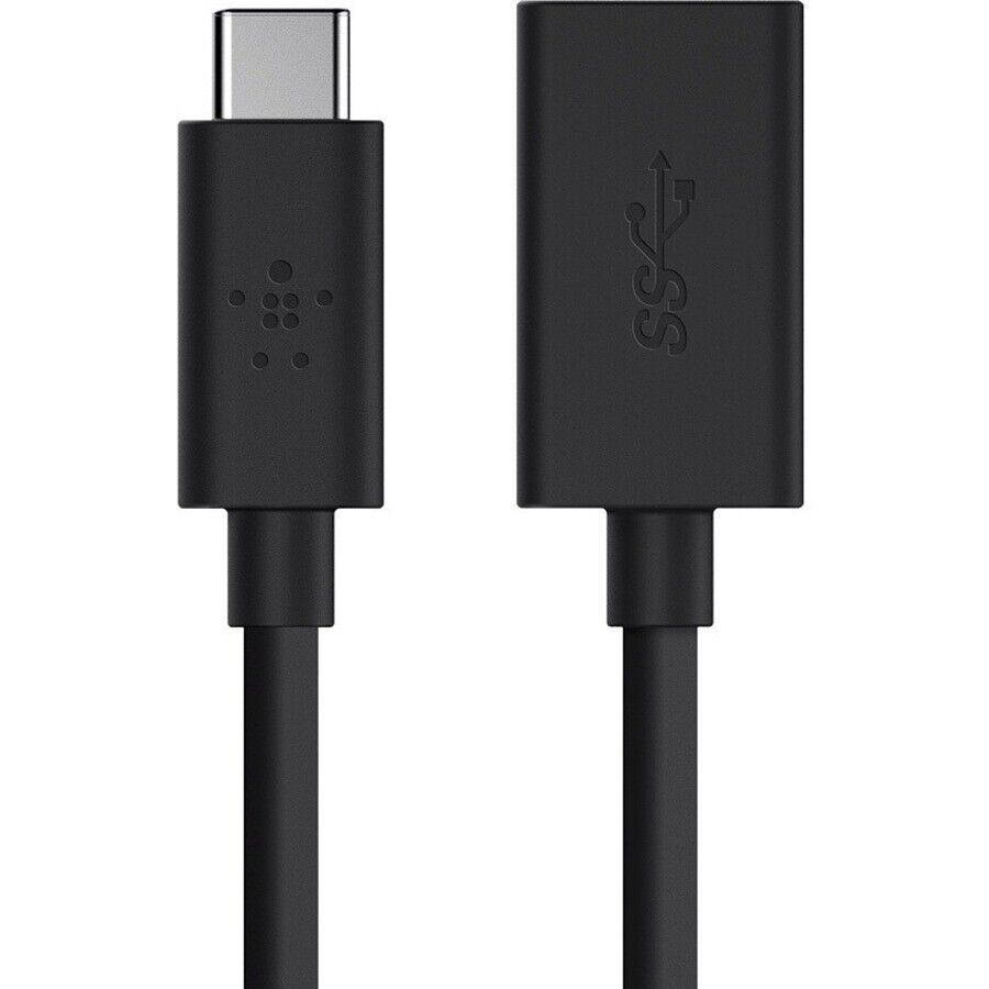Belkin F2CU036btBLK 5 Inch USB-C to USB-A Data Slim Cable Portable Black