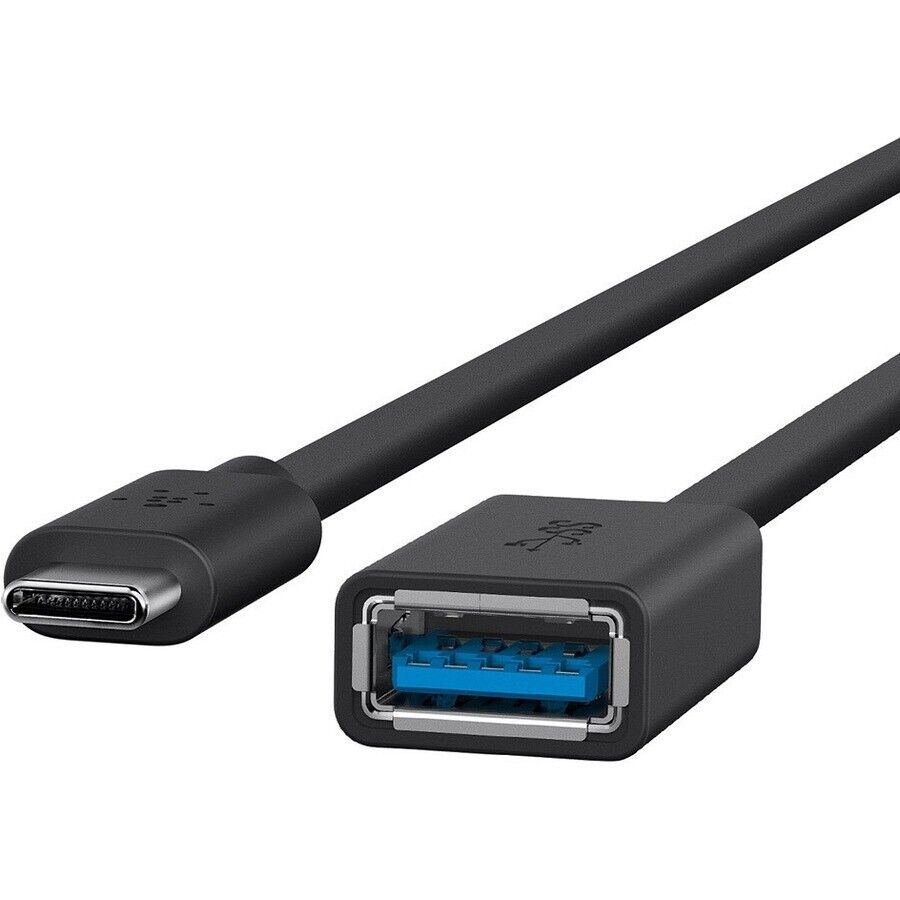 Belkin F2CU036btBLK 5 Inch USB-C to USB-A Data Slim Cable Portable Black