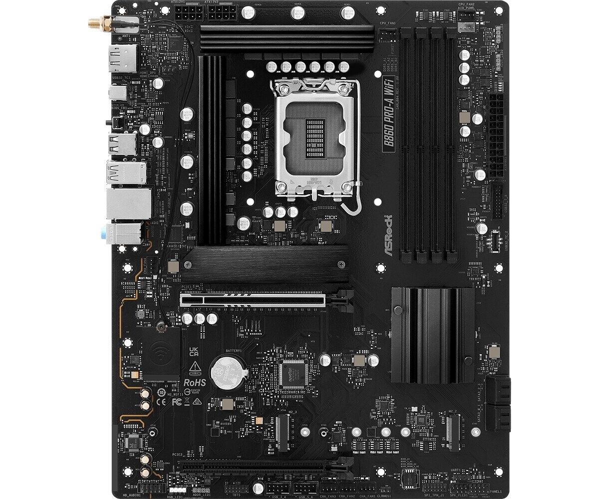ASRock B860 PRO-A WIFI LGA 1851 Intel B860 SATA 6Gb/s DDR5 Intel Core Ultra ATX