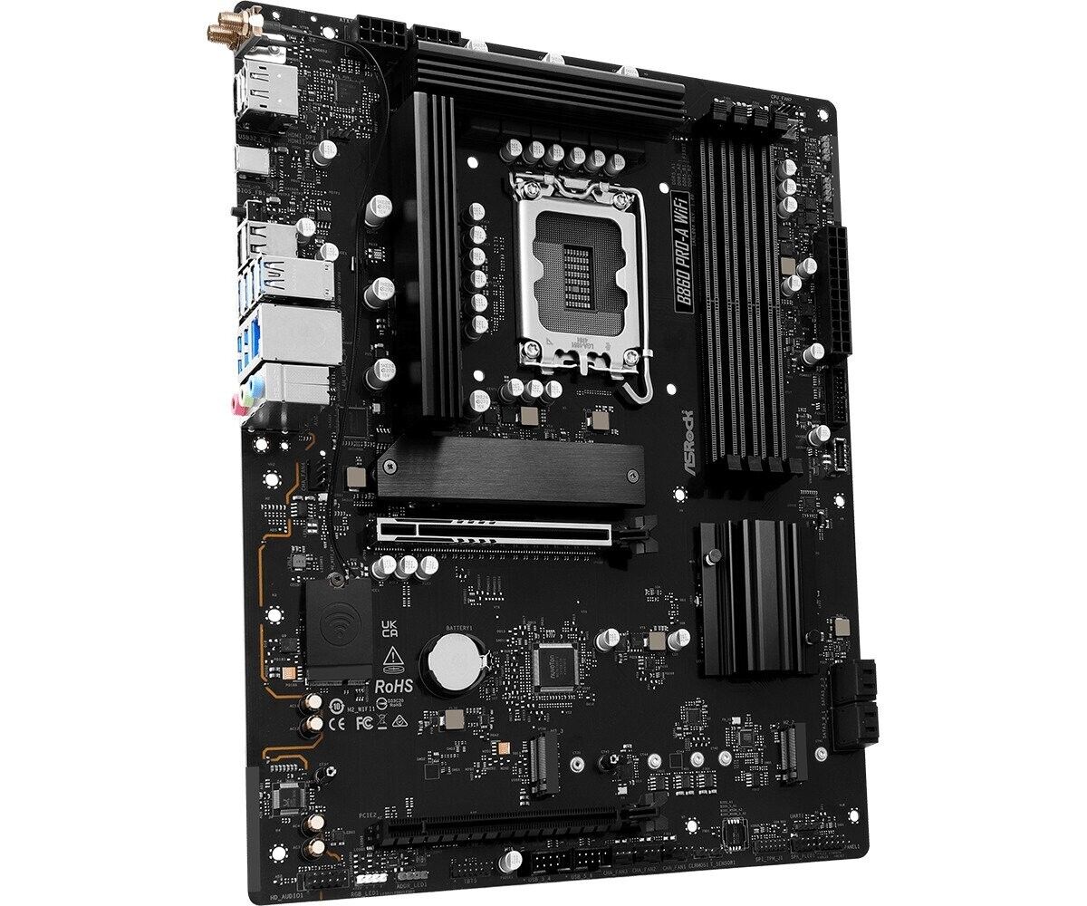 ASRock B860 PRO-A WIFI LGA 1851 Intel B860 SATA 6Gb/s DDR5 Intel Core Ultra ATX