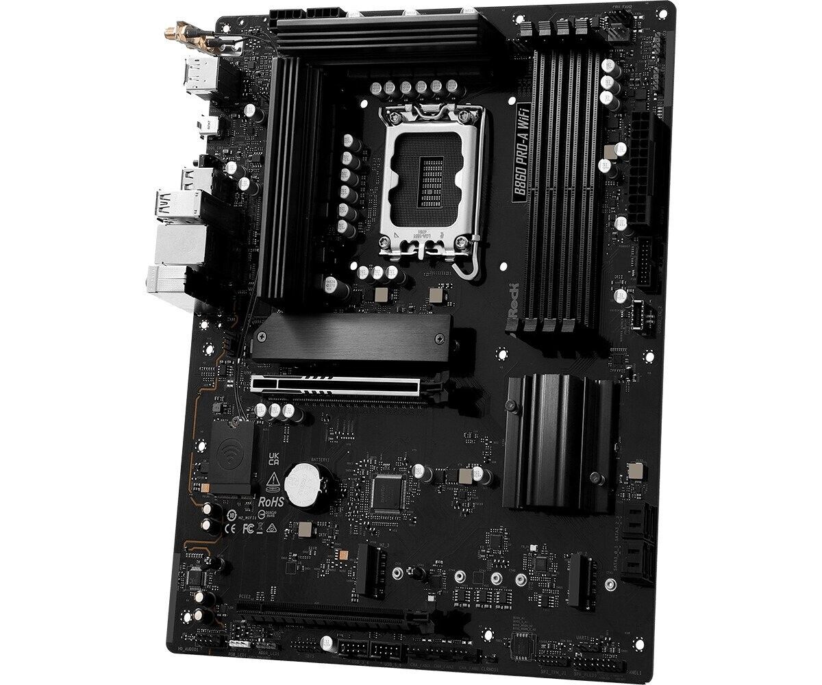 ASRock B860 PRO-A WIFI LGA 1851 Intel B860 SATA 6Gb/s DDR5 Intel Core Ultra ATX