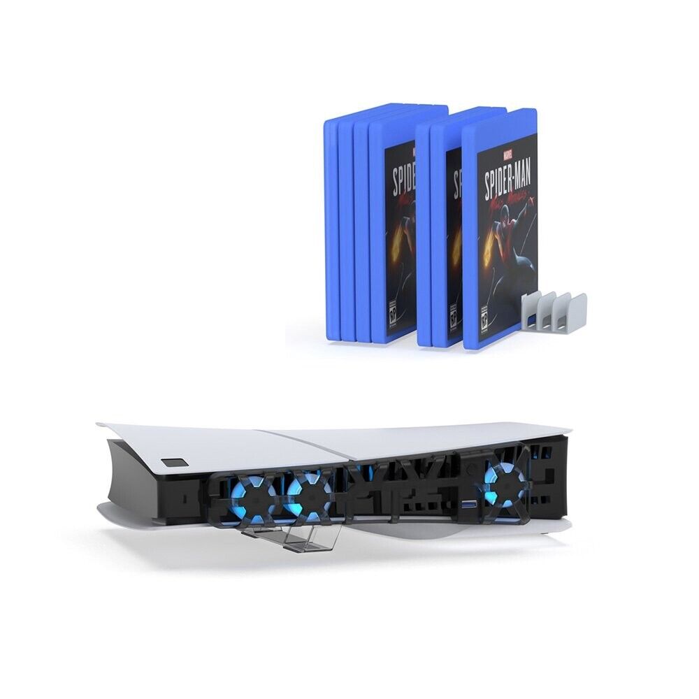 DOBE TP5-35129 - 3-in-1 PS5 Slim Kit comes with PS5 SLIM Horizontal Bracket