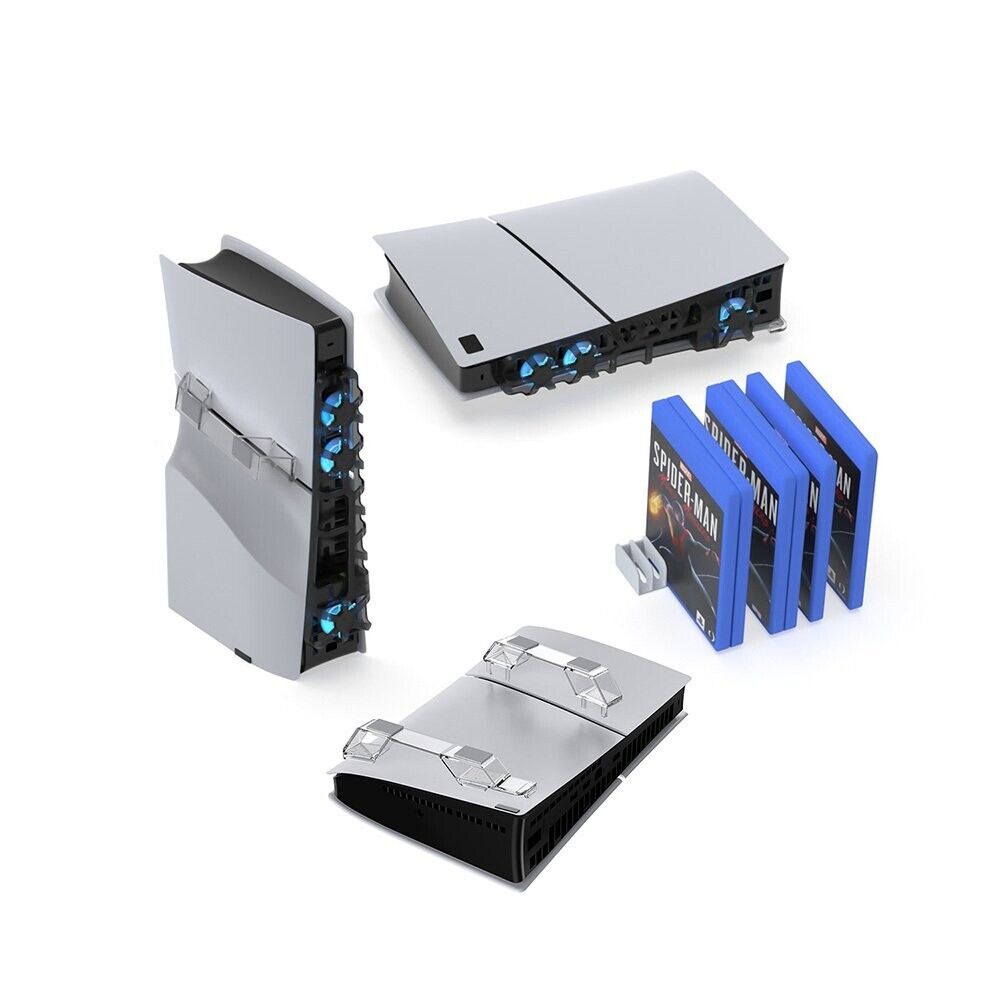 DOBE TP5-35129 - 3-in-1 PS5 Slim Kit comes with PS5 SLIM Horizontal Bracket