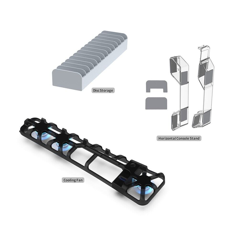 DOBE TP5-35129 - 3-in-1 PS5 Slim Kit comes with PS5 SLIM Horizontal Bracket