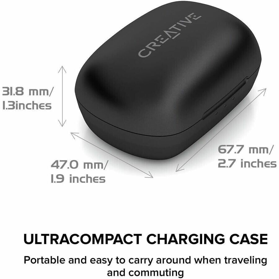 Creative 51EF1020AA000 True Wireless Sweatproof In-Ear Bluetooth Stereo Black
