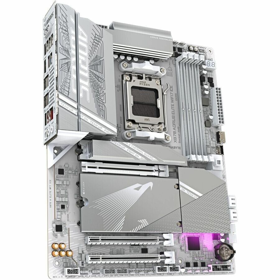 Gigabyte X870 AORUS ELITE WIFI7 ICE Ultra Durable Gaming Desktop Motherboard