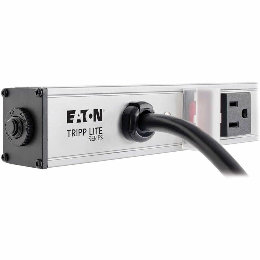 Eaton PS3612 12-Outlet 36" Vertical Power Strip 15A RackMount w 15Ft Cord Silver
