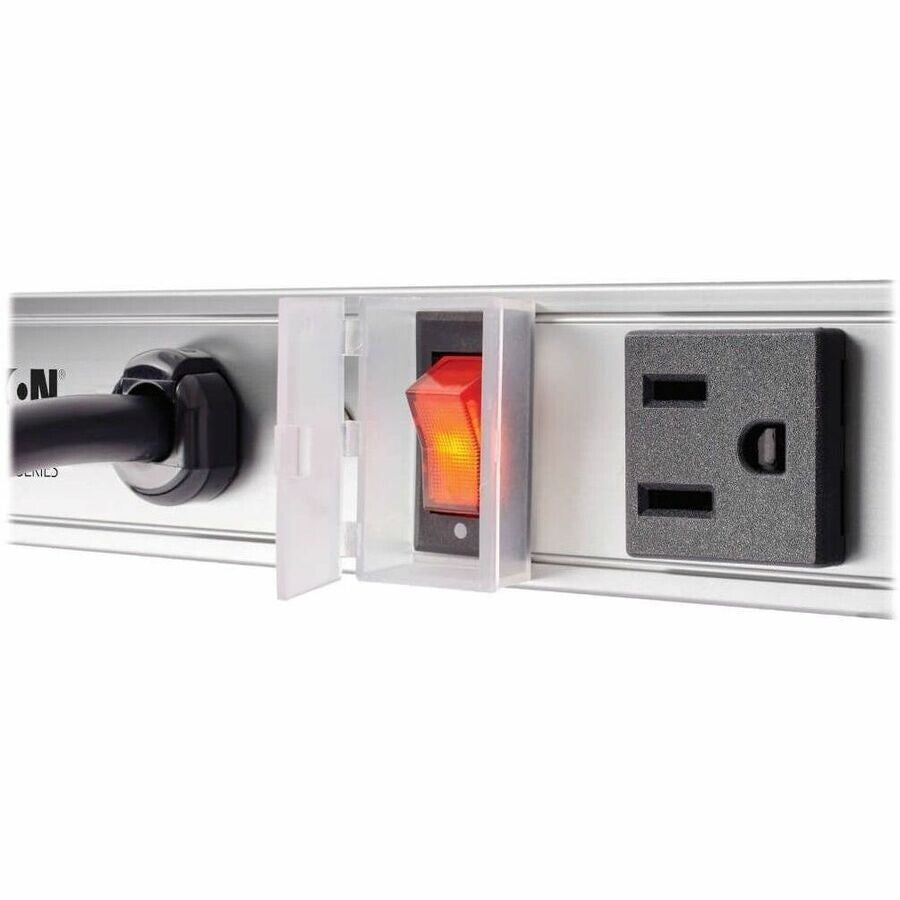 Eaton PS3612 12-Outlet 36" Vertical Power Strip 15A RackMount w 15Ft Cord Silver