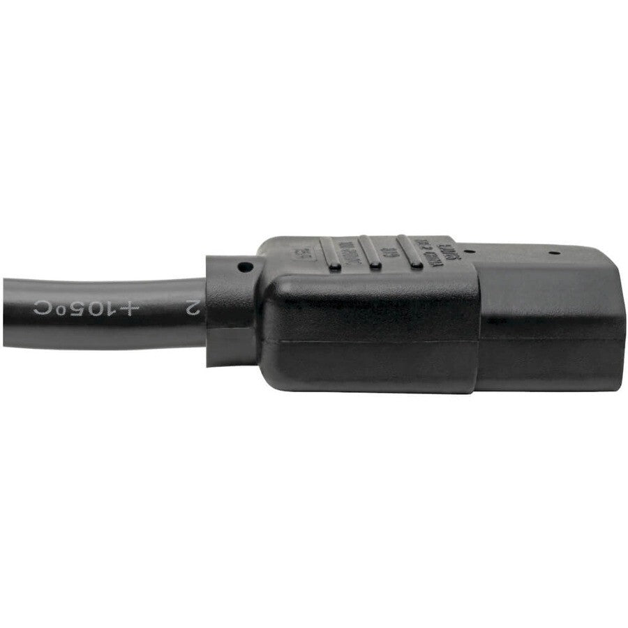 Eaton P018-003 3Ft Power Cord IEC C14 to C15 Heavy Duty 15A 250V 14AWG
