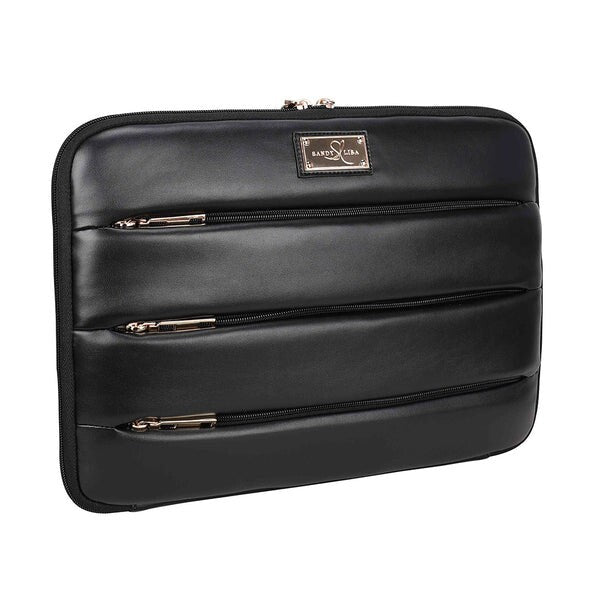 Sandy Lisa SLLJA-WIBK-15 14" LaJolla WorkInSleeve Notebook Bag w Pad Strap Black