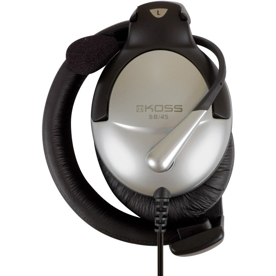 KOSS 195679 SB45 8Ft Gaming Stereo Over Head Headset Noise Can Mic 3.5mm Black