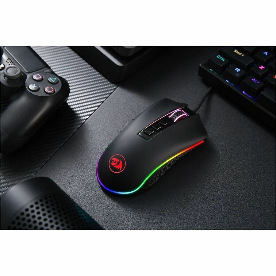 Redragon M711 Cobra Gaming Mouse Optical - Cable - Black - USB 3.0 - 10000 dpi