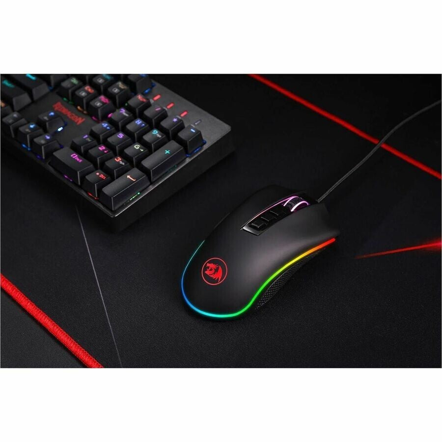 Redragon M711 Cobra Gaming Mouse Optical - Cable - Black - USB 3.0 - 10000 dpi