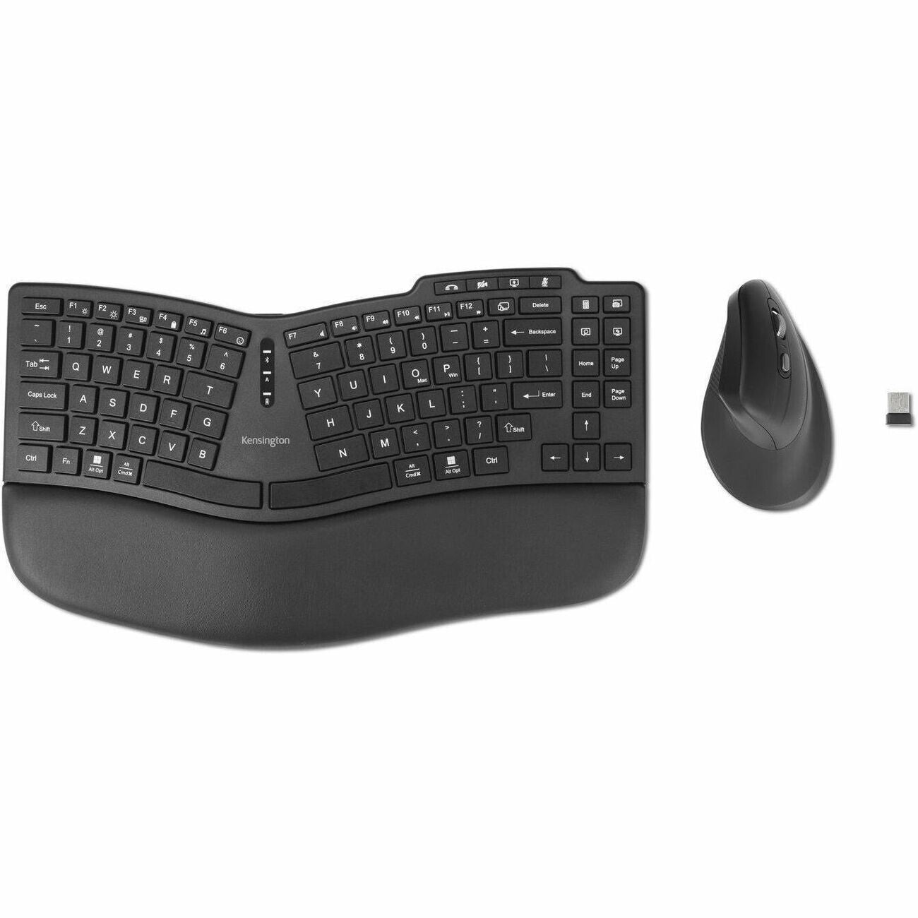 Kensington K75492US ProFit Ergo KM675 EQ Wireless RF BT Keyboard 2400DPI Mouse