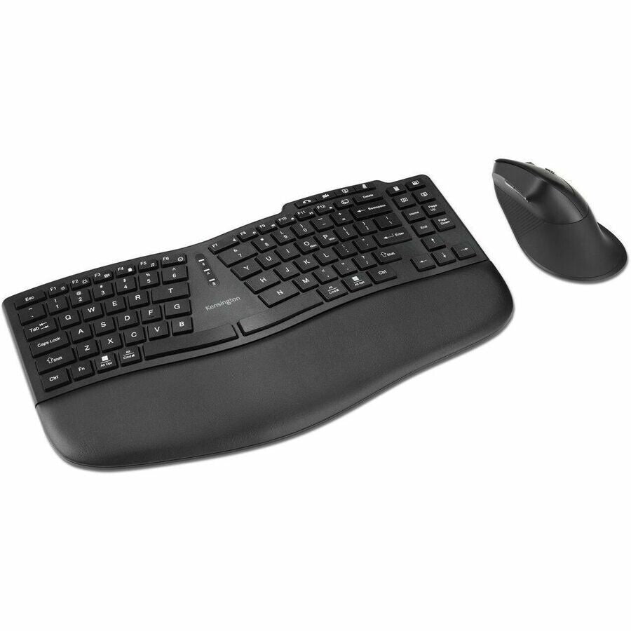 Kensington K75492US ProFit Ergo KM675 EQ Wireless RF BT Keyboard 2400DPI Mouse