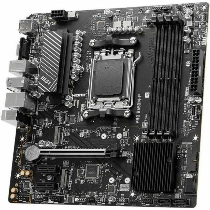 MSI B650MP AMD B650 AM5 4xDDR5 2.5-ETH HDI- DP SATA RAID Gaming mATX Motherboard