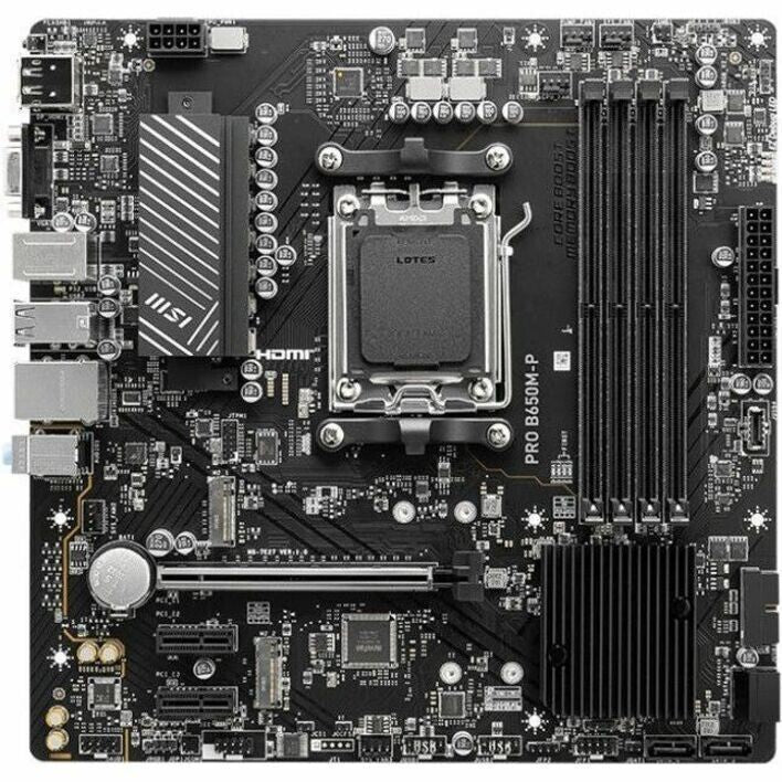 MSI B650MP AMD B650 AM5 4xDDR5 2.5-ETH HDI- DP SATA RAID Gaming mATX Motherboard