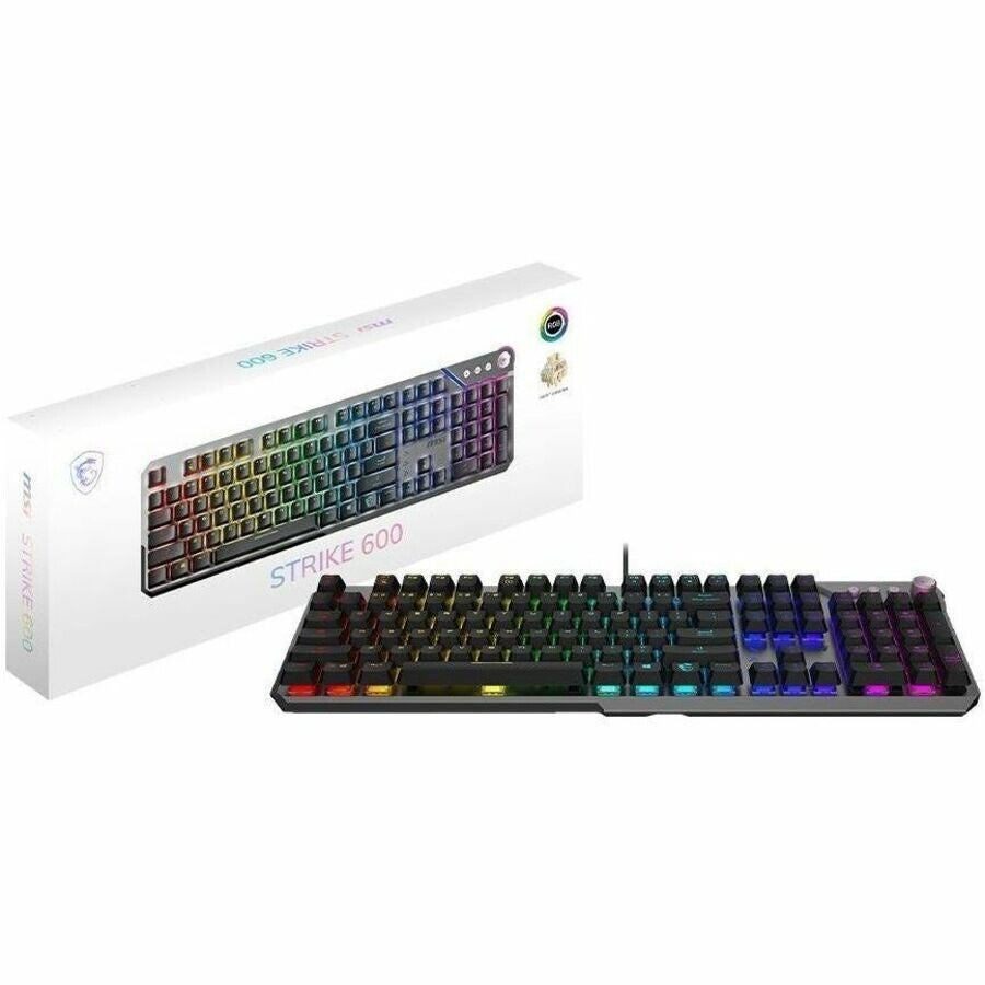 MSI STRIKE600 STRIKE 600 SILENT Gaming 104-Key Keyboard USB RGB LED Mech Black