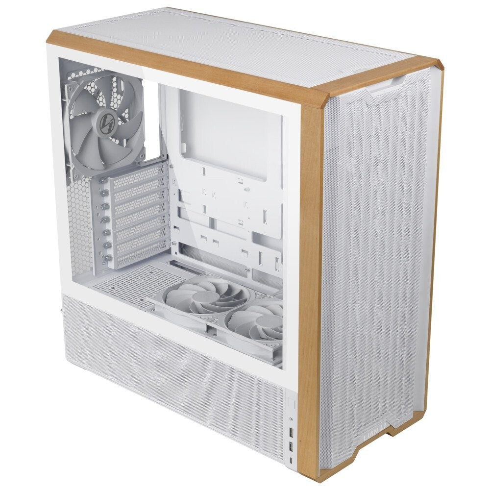 Lian Li LAN217W LANCOOL 217 Genuine Walnut Wood Computer Case, Mid-Tower ATX PC