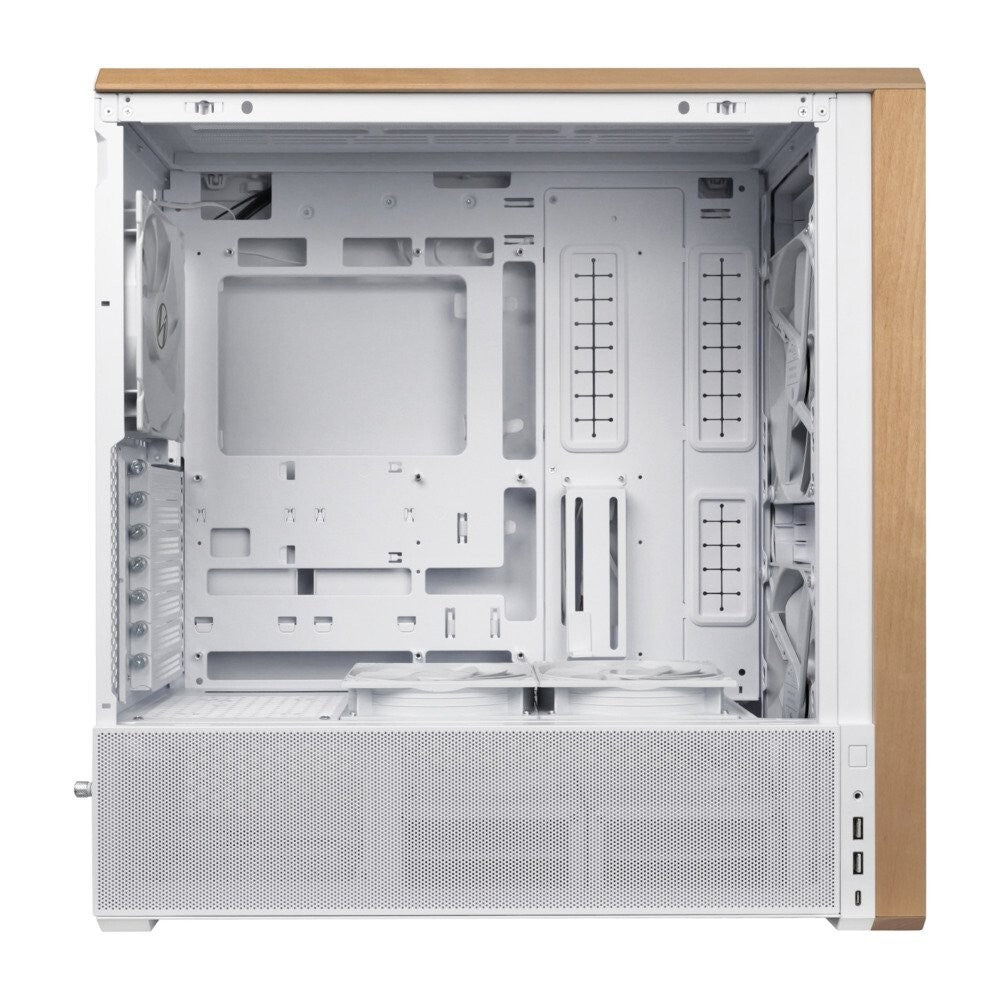 Lian Li LAN217W LANCOOL 217 Genuine Walnut Wood Computer Case, Mid-Tower ATX PC