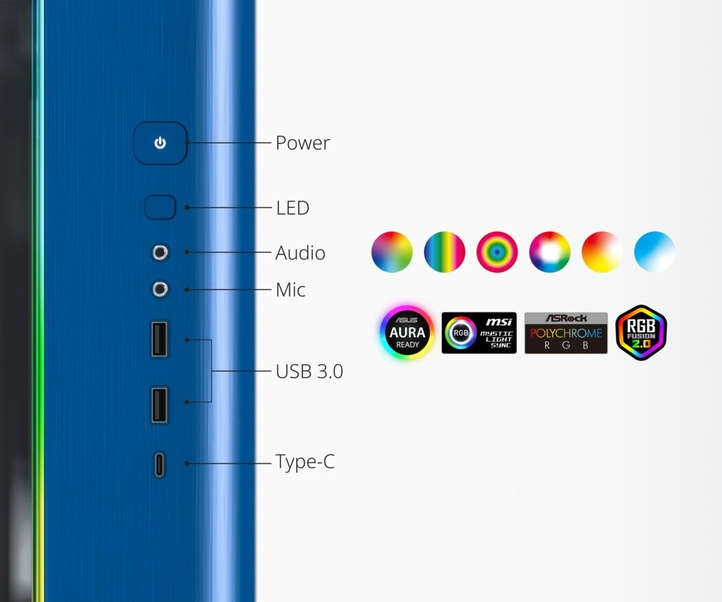 MONTECH KING 95 PRO (BU).US KING 95 PRO PRUSSIAN BLUE Dual-Chamber ATX Mid-Tower