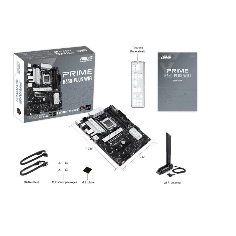 Asus PRIME B650-PLUS WIFI AMD B650 ATX motherboard, AMD Socket AM5 for AMD Ryzen