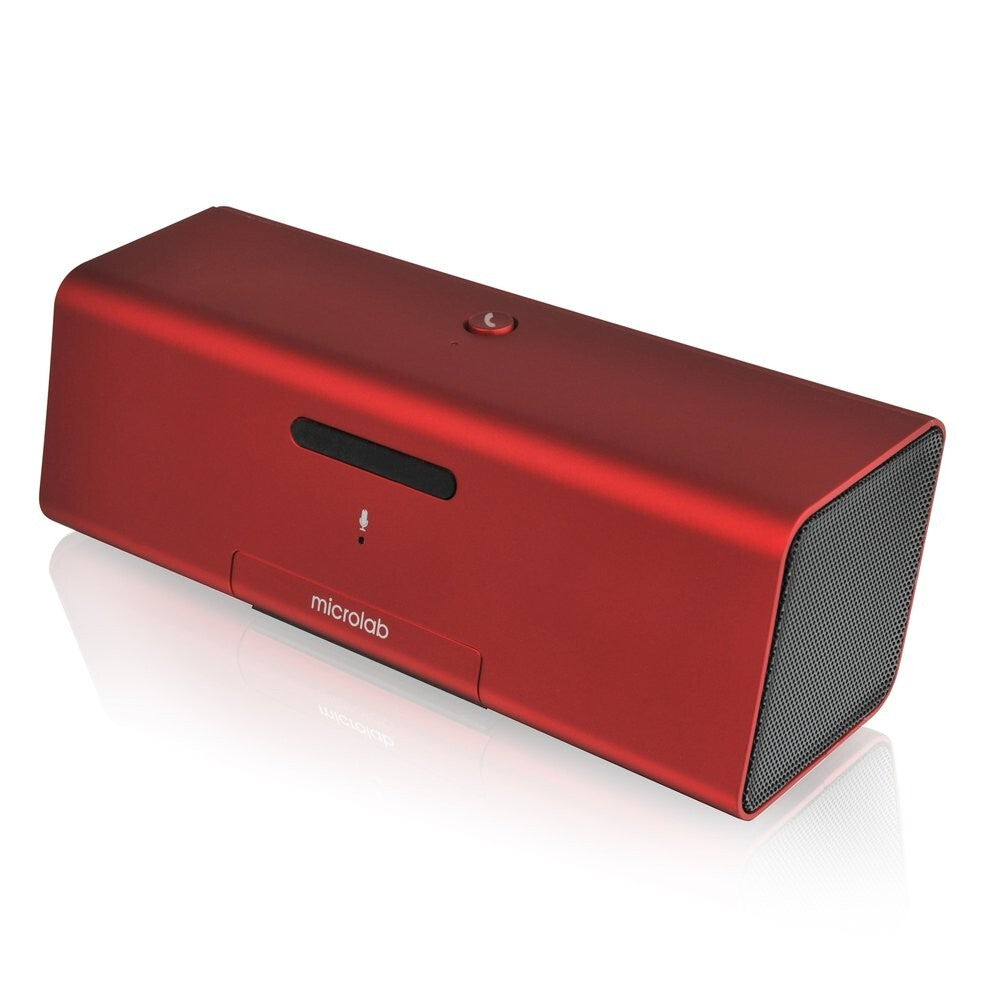 Microlab MD212RED MD212 Wireless Bluetooth Portable Stereo Speaker w/ Microphone