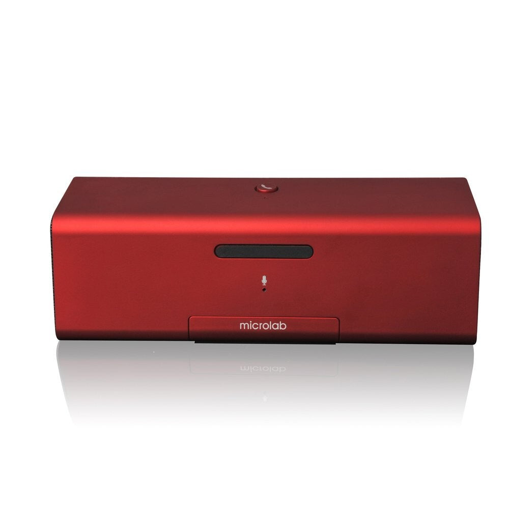 Microlab MD212RED MD212 Wireless Bluetooth Portable Stereo Speaker w/ Microphone