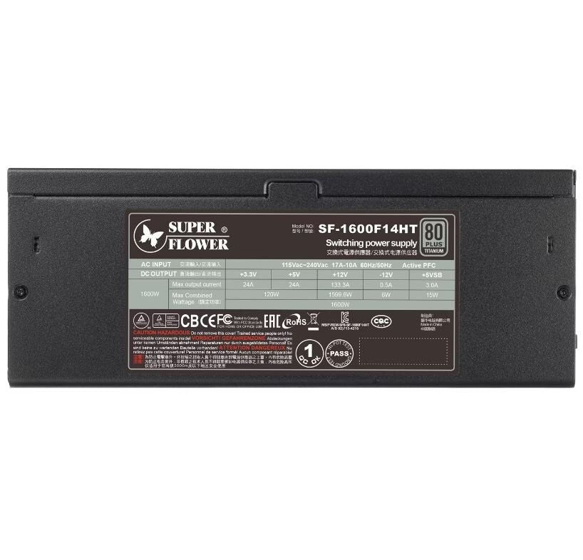 Super Flower SF-1600F14HT ATX 3.1 Leadex Titanium 1600W 80+ Titanium, ATX 3.1