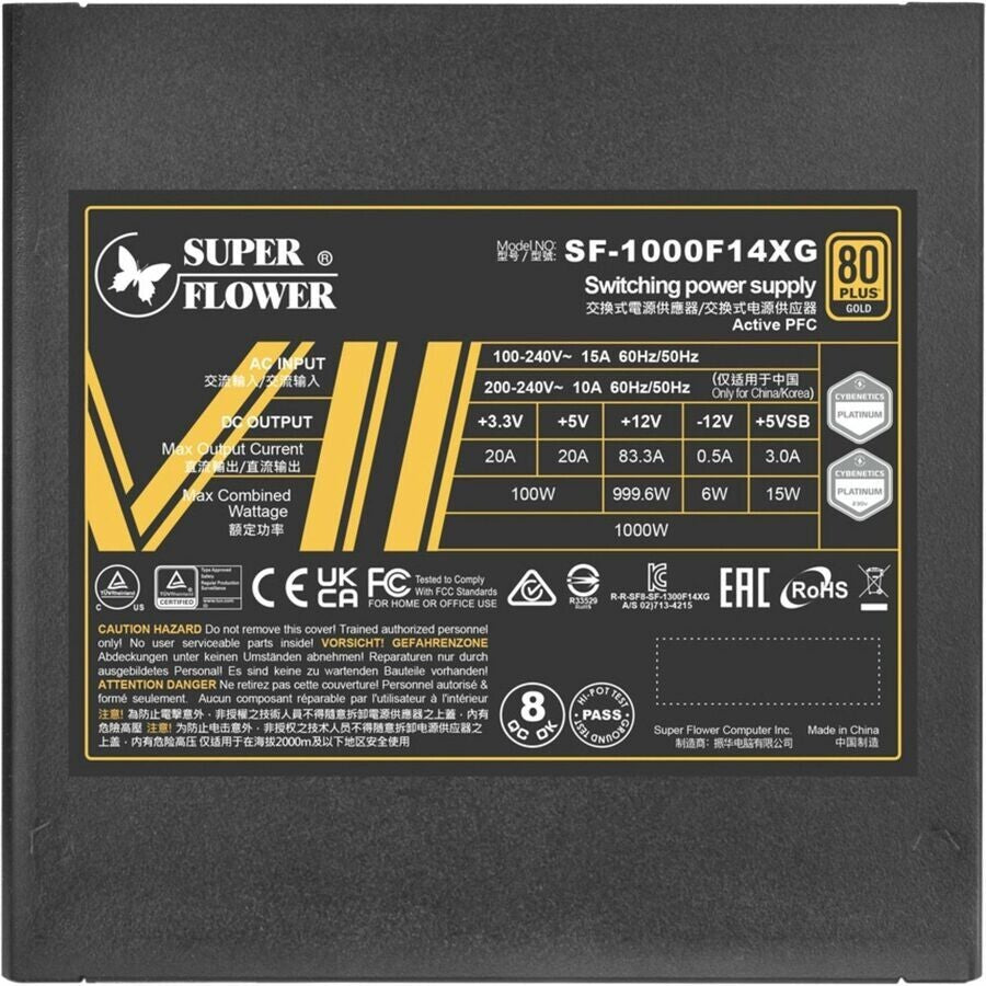 Super Flower SF-1000F14XG LEADEX VII XG 1000W Power Supply Internal - 120 V AC