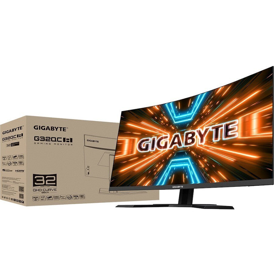 Gigabyte G32QC A-SA2 G32QC A 32" Class WQHD Gaming LCD Monitor - 350 Nit - 1 ms
