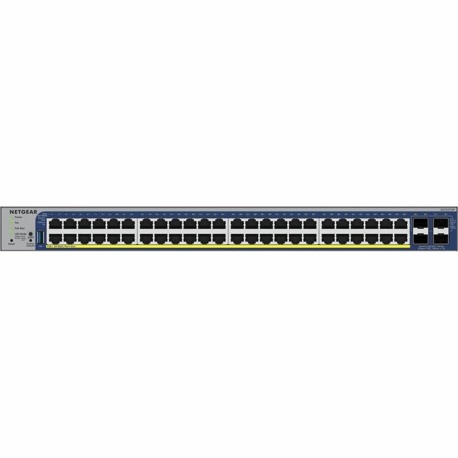 Netgear GS752TXP-300NAS 48 Port 4 Dedicated 10G SFP+ Gigabit PoE+ Smart Switches