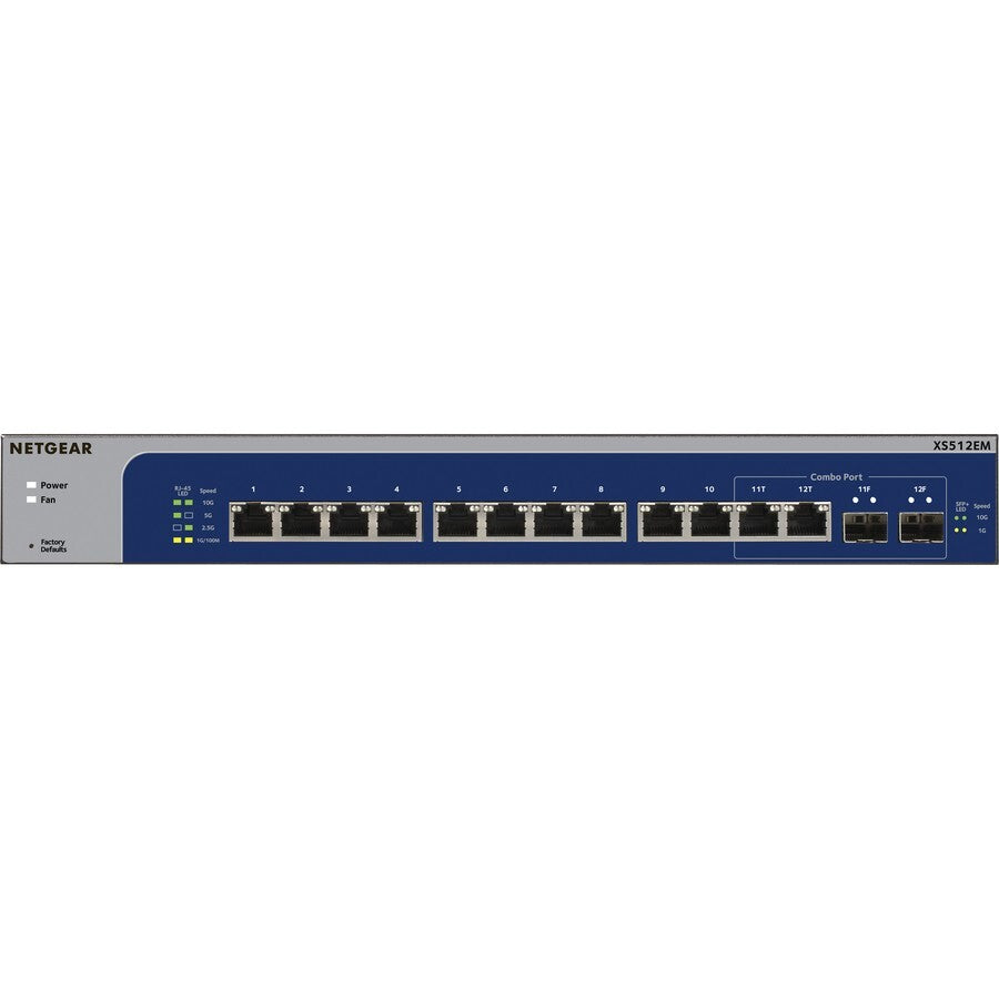 Netgear XS512EM-100NAS 12 Port 10G SFP+ Ethernet Smart Managed Plus Switch
