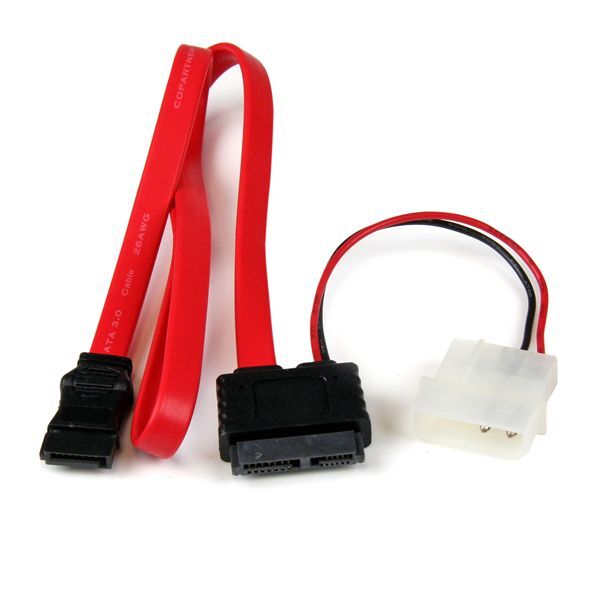 STARTECH SLSATAF20 20" Slimline SATA Female to SATA with LP4 Power Cable Adapter