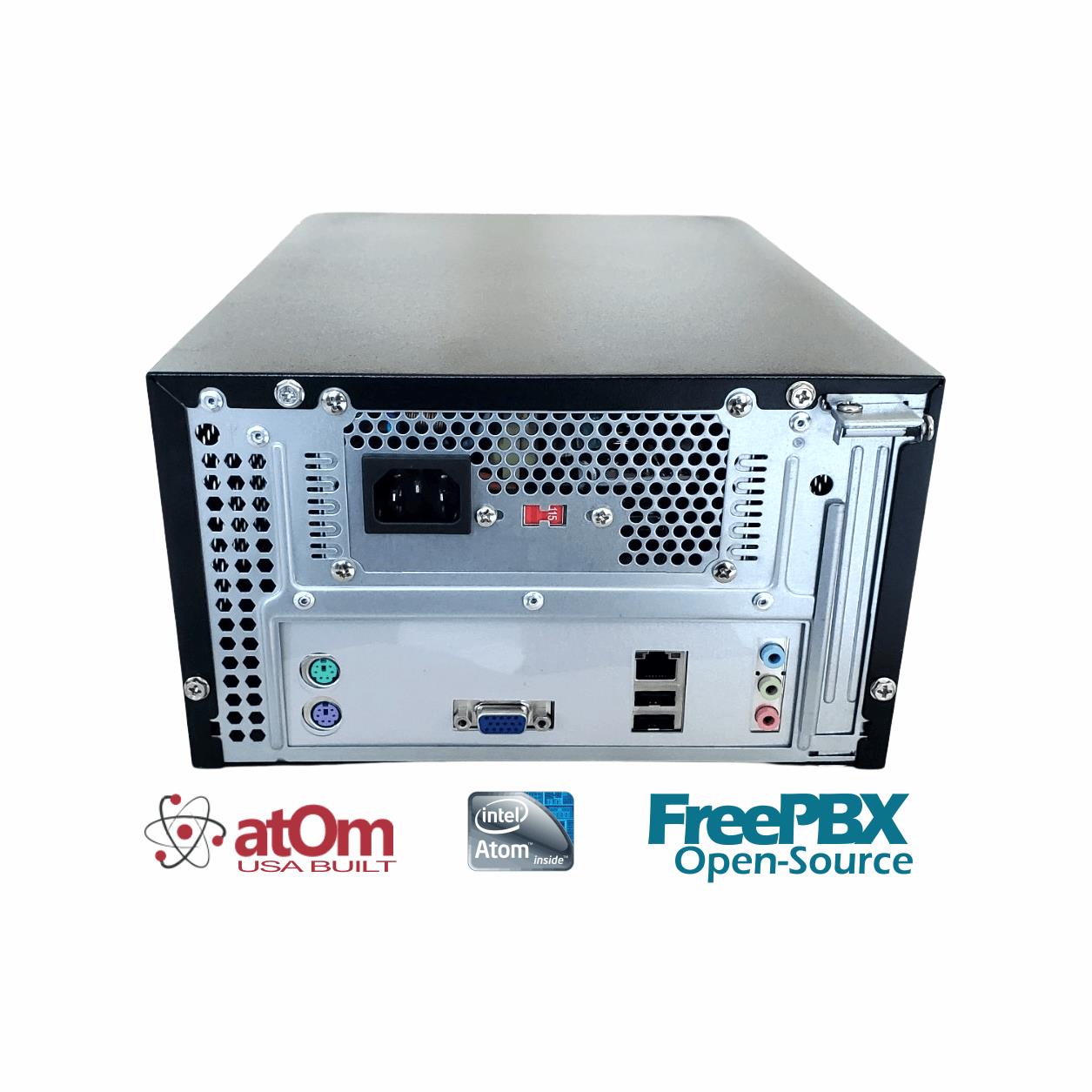 Atom Asterisk FreePBX Open Source M804 Business VoIP IP PBX 1GB up to 42 Users