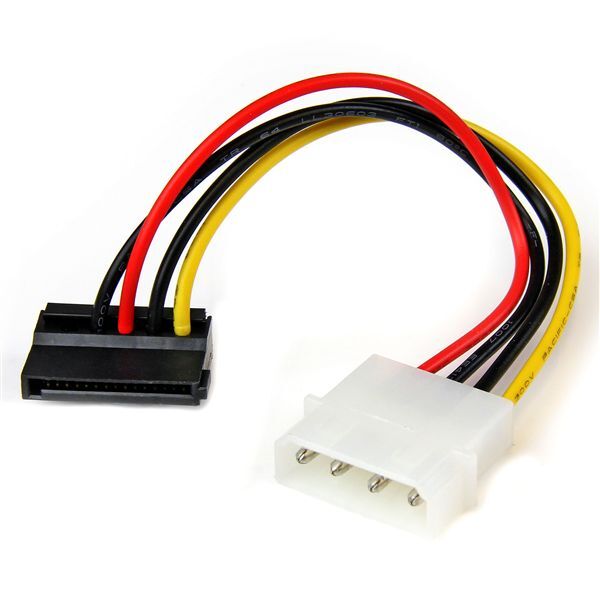 StarTech SATAPOWADPL 6in 4 Pin Molex to Left Angle SATA Power Cable Adapter
