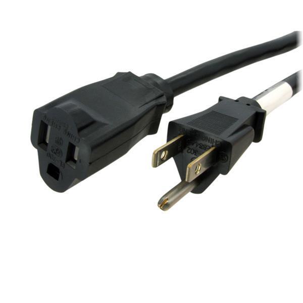 StarTech PAC10115 15 ft Power Cord Extension - NEMA 5-15R to NEMA 5-15P