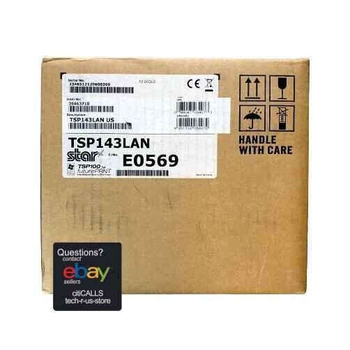 Star Micronics 39463710 TSP143L Receipt Thermal Printer Auto-Cut LAN Ethernet