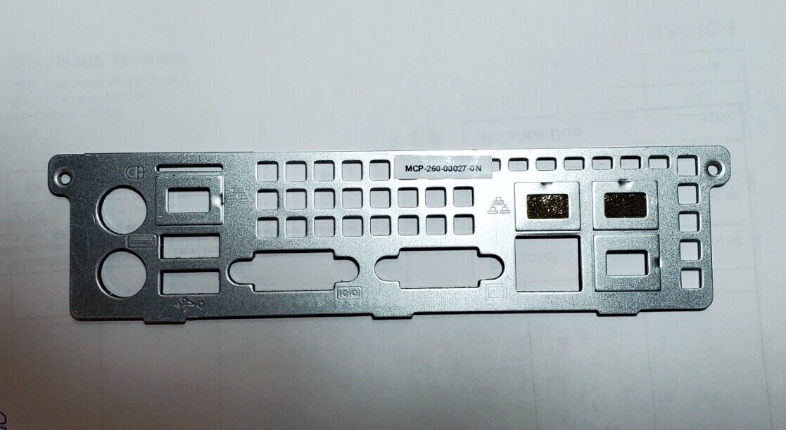 Supermicro IO I/O Shield Back Plate MCP-260-00027-0N 00042 00078 1U Server NEW