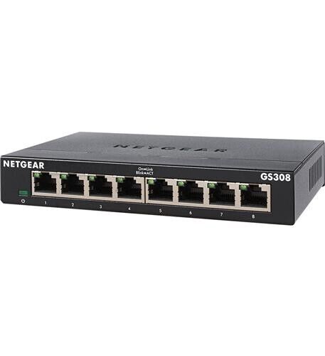 Netgear GS308-300PAS GS308 Ethernet Switch - 8 x Gigabit Ethernet Network