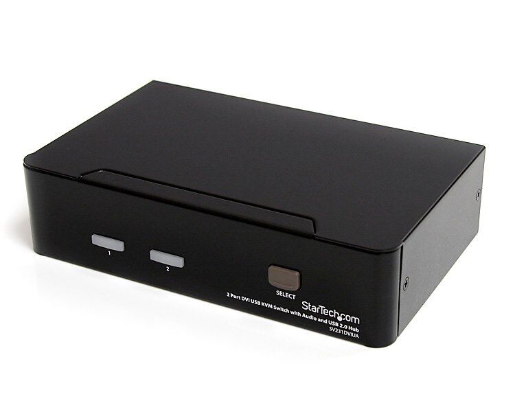 StarTech SV231DVIUA 2 Port DVI USB KVM Switch Audio Keyboard Mouse Monitor Audio